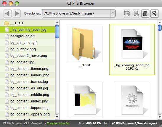 CJ File Browser screenshot